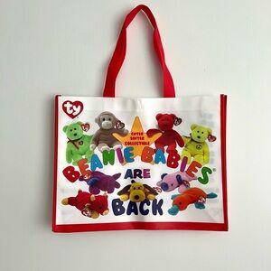 NEW Vintage Large Ty Beanie Babies Tote Bag - Multicolour